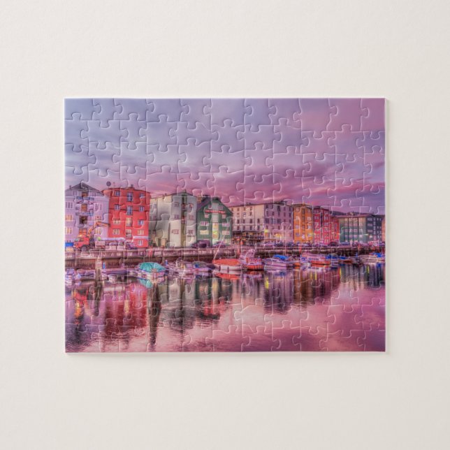 Beautiful Norway Travel Photo Sunset Jigsaw Puzzle (Horizontal)