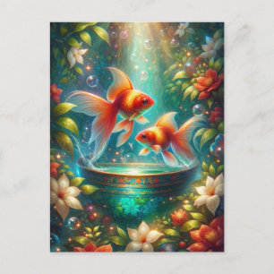 Beautiful Nowruz Goldfish Postcard