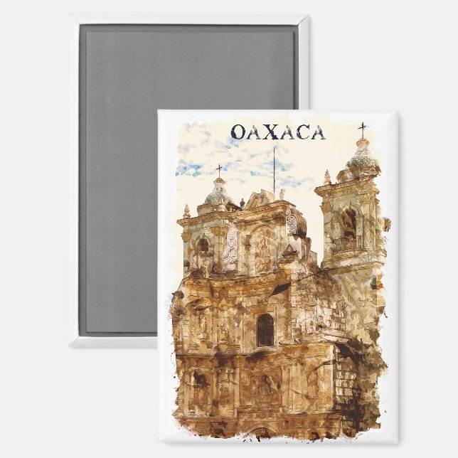 Beautiful Oaxaca Mexico Templo de Santo Domingo Magnet (Front/Back)