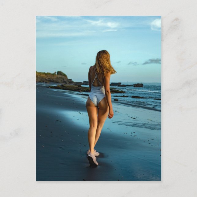 Beautiful Ocean Beach Bikini postcard (Front)