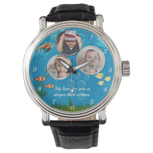 Beautiful Ocean Blue Tropical Fish Underwater Watch