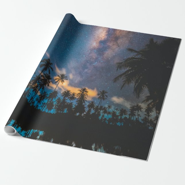 Beautiful Ocean Creatures Wrapping Paper (Unrolled)