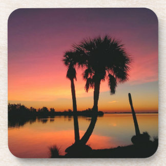 Beautiful Ocean Inlet Sunset Coasters ~ Set Of Six