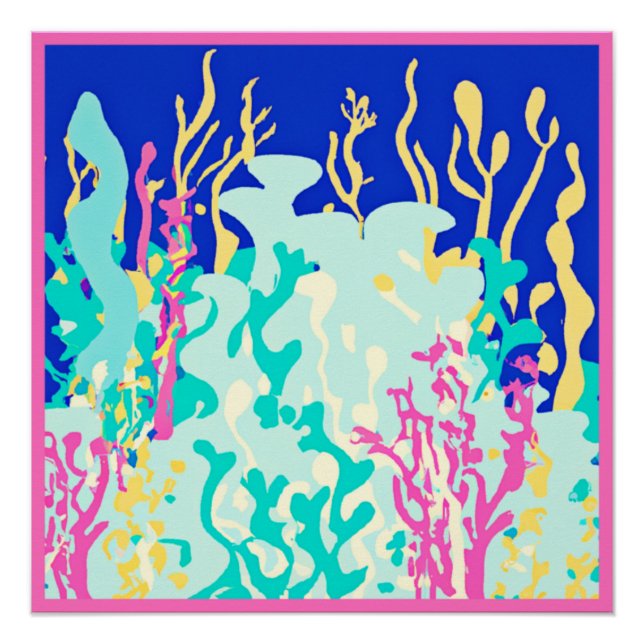 Beautiful Ocean Patterns Design. Buy Now Poster (Front)