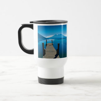 Beautiful Ocean Pier Travel Mug Design