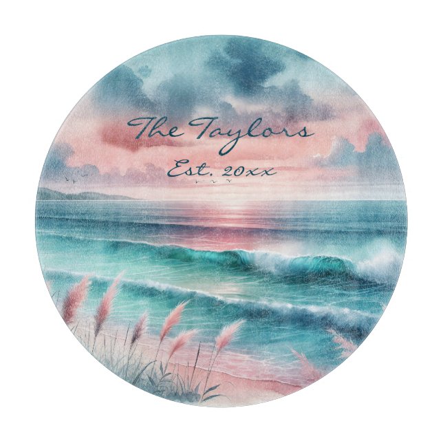 Beautiful Ocean Scene | Personalized  Cutting Board (Front)