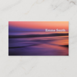 Beautiful Ocean Sunset Photograph Business Card