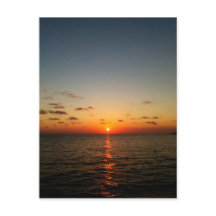 beautiful ocean sunset yellow orange red