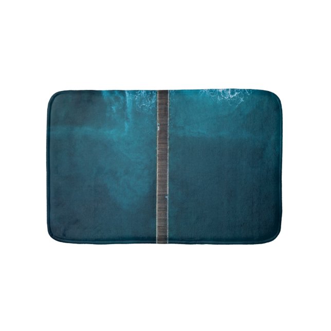 Beautiful Ocean Waves Bath Mat (Front)