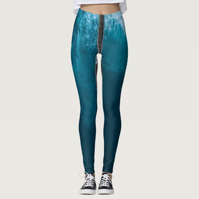 Beautiful Ocean Waves Leggings (Front)