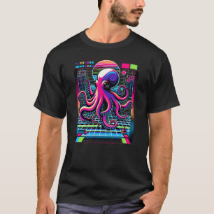 Beautiful Octopus Animal watching on Zoo Safari Oc T-Shirt