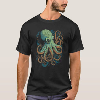 Beautiful Octopus Ocean Animal Artistic Graphic T-Shirt
