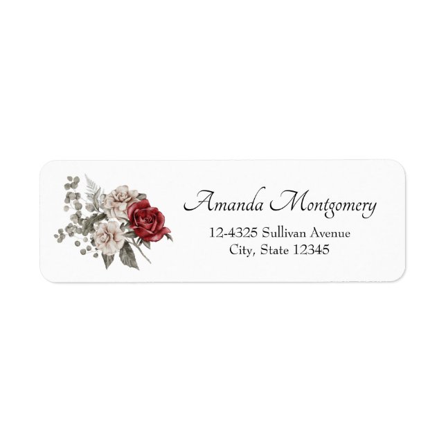 Beautiful Off-White & Red Roses Floral Bouquet (Front)