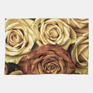 Beautiful Old Roses Kitchen Towel