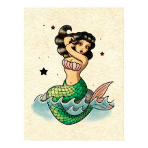 Beautiful Old School Mermaid