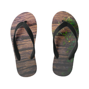 beautiful old wood kid's flip flops