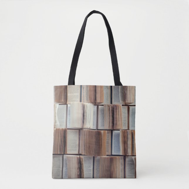 Beautiful Open Books Tote Bag (Front)