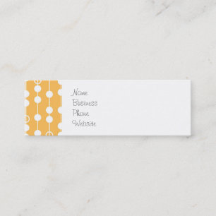 Beautiful Orange and White Hanging Beads Pattern Mini Business Card