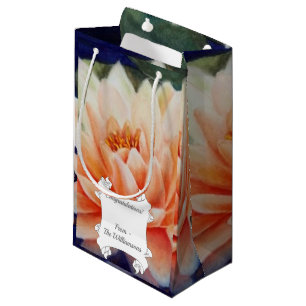 Beautiful Orange Waterlily Flower Small Gift Bag