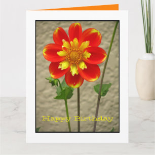 Beautiful Orange Yellow Flower Card