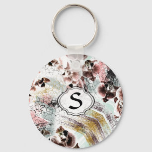 Beautiful orchid keychain