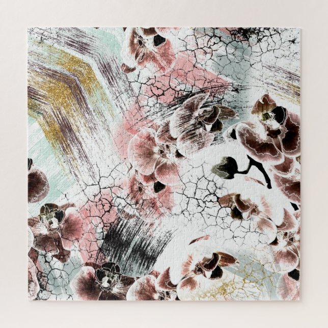 Beautiful orchid stylish floral jigsaw puzzle (Vertical)