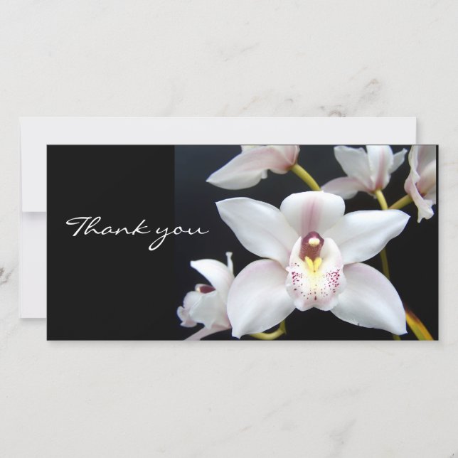 Beautiful Orchid thank you Card (Front)