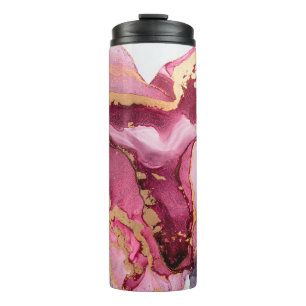 Beautiful oriental background. Fluid art, alcohol Thermal Tumbler