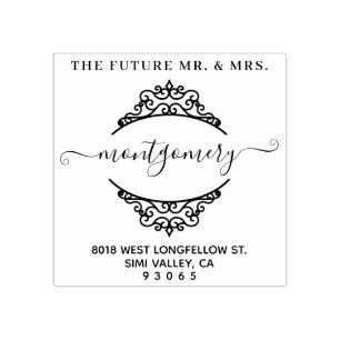 Beautiful Ornament Circle Future Mr. & Mrs. Rubber Stamp
