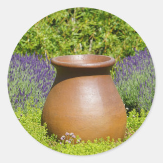 Beautiful Ornamental pot Classic Round Sticker