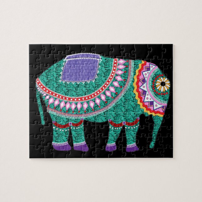 Beautiful Ornate Elephant Jigsaw Puzzle (Horizontal)