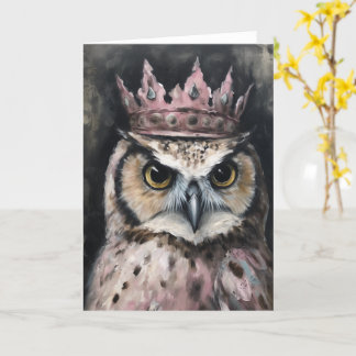Beautiful Owl in a Crown all occasions Card