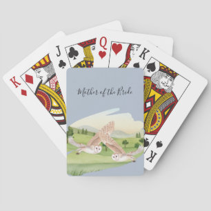 Beautiful OWLS Wedding Playing Cards