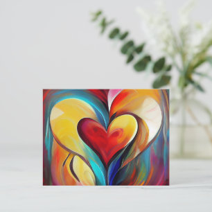 Beautiful paint heart  postcard