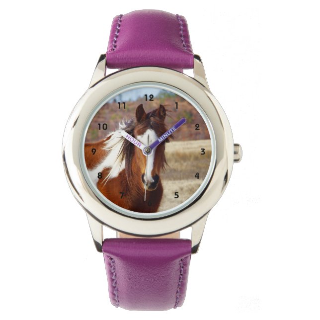 Beautiful Paint Horse Kids Watch (Front)