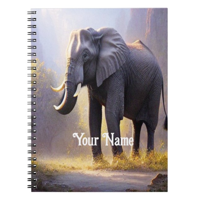 Beautiful Painting of an Elephant in its Nature Notebook (Front)