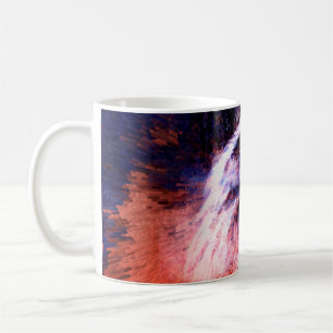 beautiful painting of eagle on an abstract backgro coffee mug