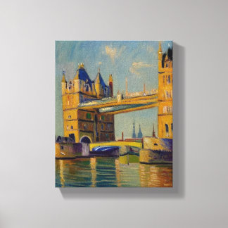 Beautiful painting of  london  Bridge  Canvas Print