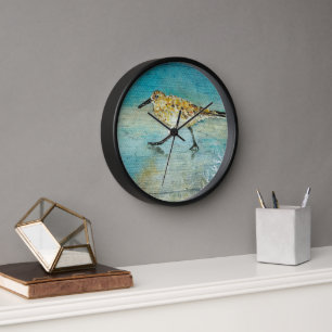 Beautiful Painting Sandpiper Beach Art Clock