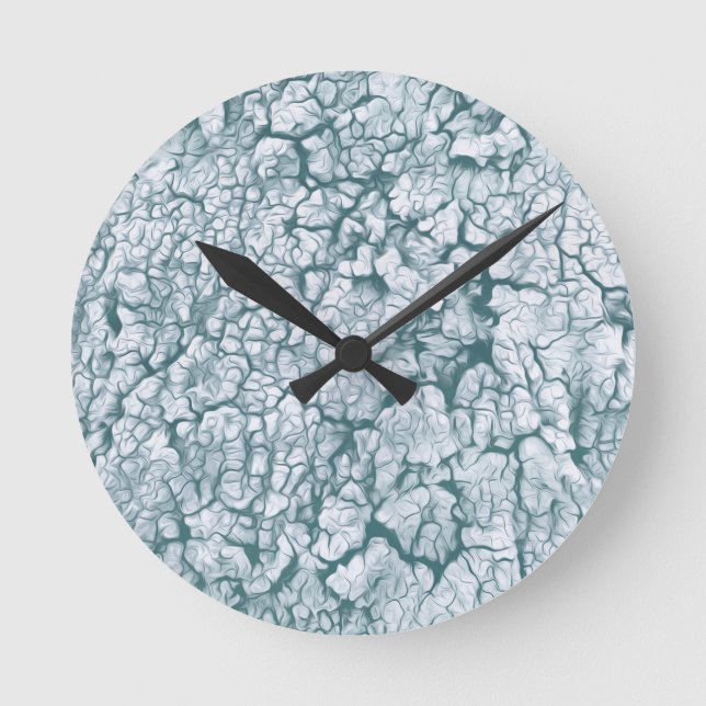 Beautiful Pale Blue Nature Abstract Round Clock (Front)