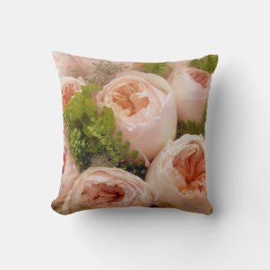 Beautiful Pale Pink Roses Throw Pillow
