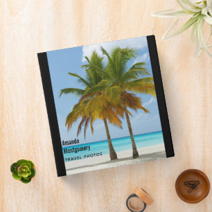 Beautiful Palm Trees on a Tropical Beach Binder