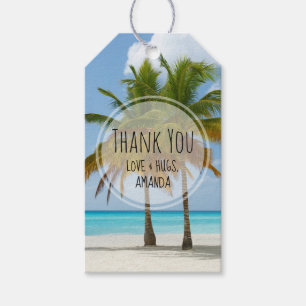 Beautiful Palm Trees on a Tropical Beach Gift Tags
