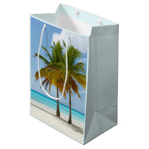  Beautiful Palm Trees on a Tropical Beach Medium Gift Bag