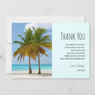 Beautiful Palm Trees on a Tropical Beach Thank You
