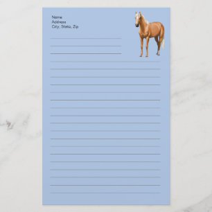 Beautiful Palomino Quarter Horse Stallion Stationery