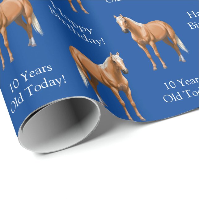 Beautiful Palomino Quarter Horse Stallion Wrapping Paper (Roll Corner)