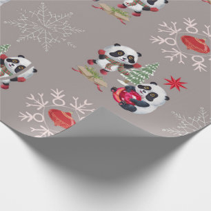 Beautiful Panda  Christmas Wrapping Paper
