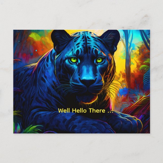 Beautiful Panther Postcard (Front)