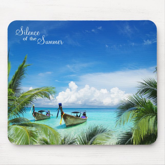 Beautiful Paradise with Ships Mouse Pad (Front)